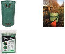 Bradas Gartensack PICK-UP, faltbar, 270 Liter, grün aus Kunststoff, reißfest & wasserabweisend, 2 eingenähte - 1 Stück (TQ-B270)