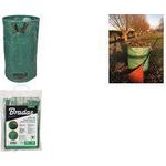 Bradas Gartensack PICK-UP, faltbar, 270 Liter, grün aus Kunststoff, reißfest & wasserabweisend, 2 eingenähte - 1 Stück (TQ-B270)
