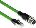 ACT Industrial 3.00 meters Sensor cable M12A 8-pin female to RJ45 male, Ultraflex SF/UTP TPE cable, shielded (SC3906)