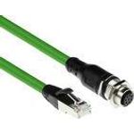 ACT Industrial 3.00 meters Sensor cable M12A 8-pin female to RJ45 male, Ultraflex SF/UTP TPE cable, shielded (SC3906)