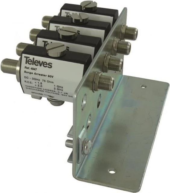 Televes USS4300 Überspannungsschutz 4f-0-3000MHz m.Erdungsanschluss 494710 (494710)