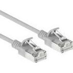 ACT Grey 3 meters LSZH S/FTP CAT6A slimline patch cable snagless with RJ45 connectors (DB7003)