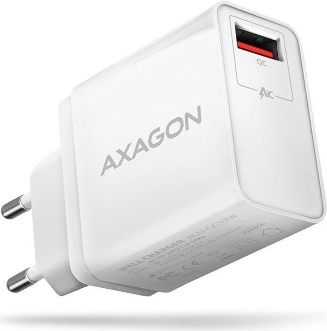 AXAGON ACU-QC19W Ladegerät, 1x QC3.0/AFC/FCP/SMART, 19W - weiß (ACU-QC19W)