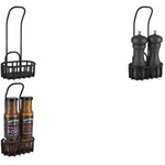 APS Gewürzständer URBAN, Metall schwarz, mit Tragegriff mit Kartenhalterung an der Rückseite, geeignet für Salz - 1 Stück (40414)