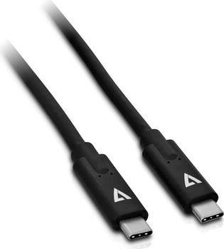V7 USB-Kabel USB-C (M) umkehrbar zu USB-C (M) umkehrbar (V7UCC-1M-BLK-1E)
