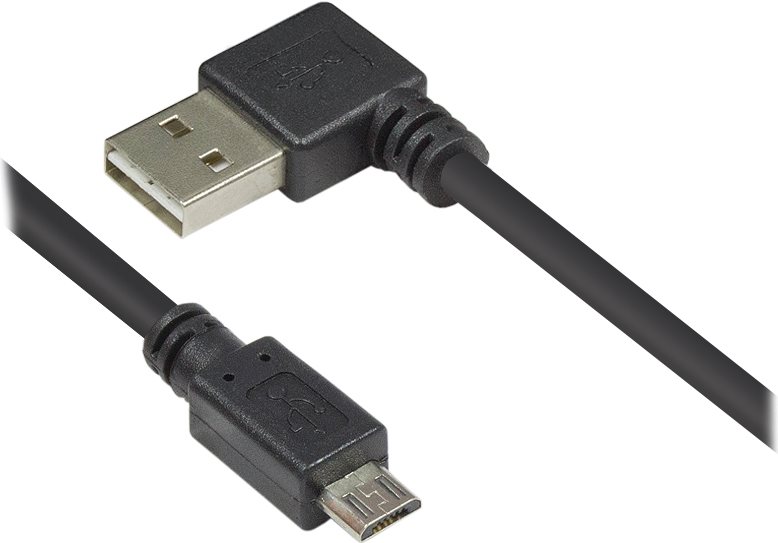 Alcasa 2510-EUM005W USB Kabel 0,5 m USB 2.0 USB A Micro-USB B Schwarz (2510-EUM005W)