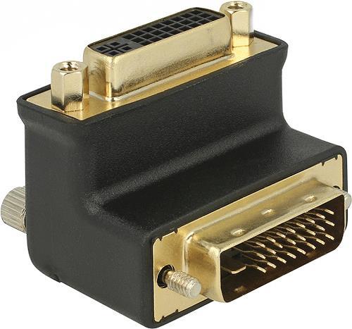 DeLOCK DVI-Adapter DVI-D (M) bis DVI-I (W) gewinkelt (65866)