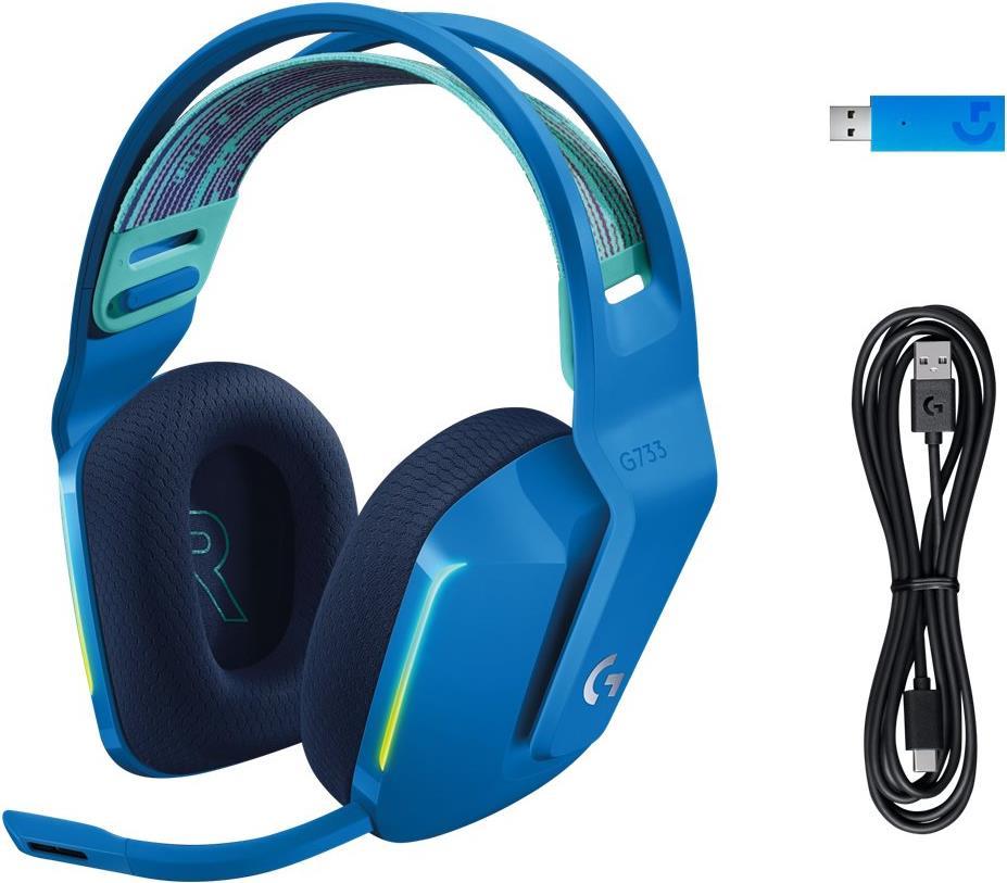 Logitech G G733 LIGHTSPEED Wireless Gaming Headset Over-Ear Blau