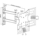 Goobay Basic TV-Wandhalterung Basic FULLMOTION (S), Schwarz - für Fernseher von 58,40cm (23") bis 106,70cm (42") (58-107cm) , vollbewegliches Doppelarmgelenk (schwenkbar und neigbar) bis 20kg (49715)