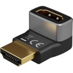 Goobay HDMI -Winkeladapter 90° vertikal 8K a 60 Hz vergoldet - -Buchse Typ A> (72009)