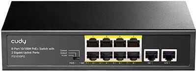 Cudy FS1010PG Netzwerk-Switch Fast Ethernet (10/100) Power over Ethernet (PoE) Schwarz (FS1010PG)