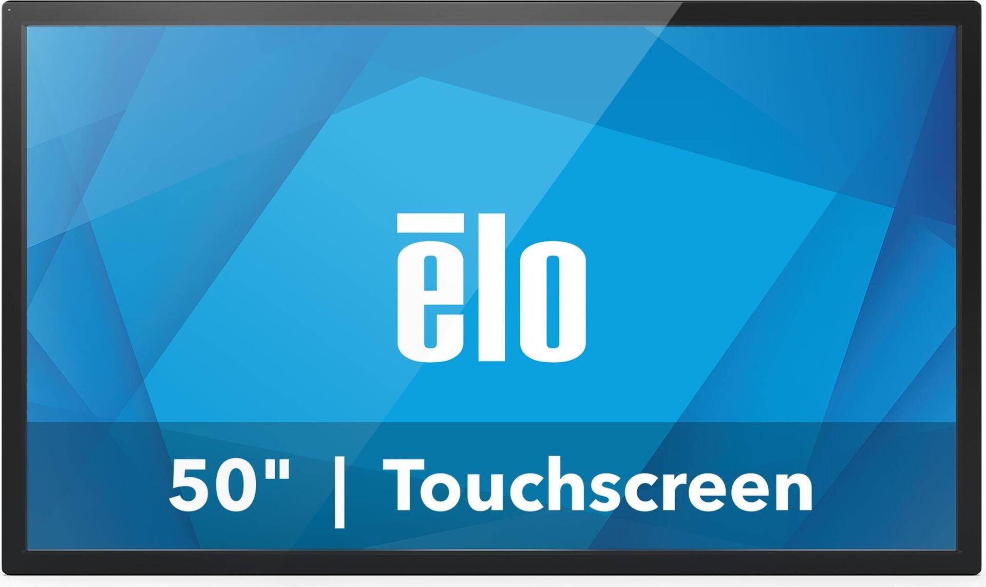 Elo 5054L, Infrarot, 4K, USB-C, Ethernet, Kit (USB), schwarz Touchmonitor, 126 cm (50''), Infrarot, Multi Touch, Auflösung: 3840x2160 Pixel, Reaktionszeit: 9.5ms, Helligkeit 450cd, Blickwinkel 178/178°(H/V), Kontrast: 4000:1, Clear Glass, Anschluß: USB-C, Ethernet, Display-Port, HDMI, inkl.: Kabel (USB), Netzteil, Netzkabel (EU, UK, US), QSG, Farbe: schwarz (E103937)