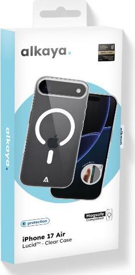 alkaya LUCID Handy Schutzhülle kompatibel mit Magsafe iPhone 17 Air, transparent (CS-20111)