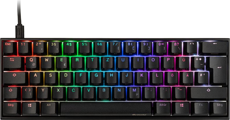 Ducky Mecha Mini MX-Brown USB Gaming-Tastatur Deutsch, QWERTZ Schwarz (DKME2061ST-BDEPDAAT1)