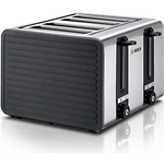 TAT7S45 Toaster Kompakt 4-Schlitz grau schwarz (TAT7S45)