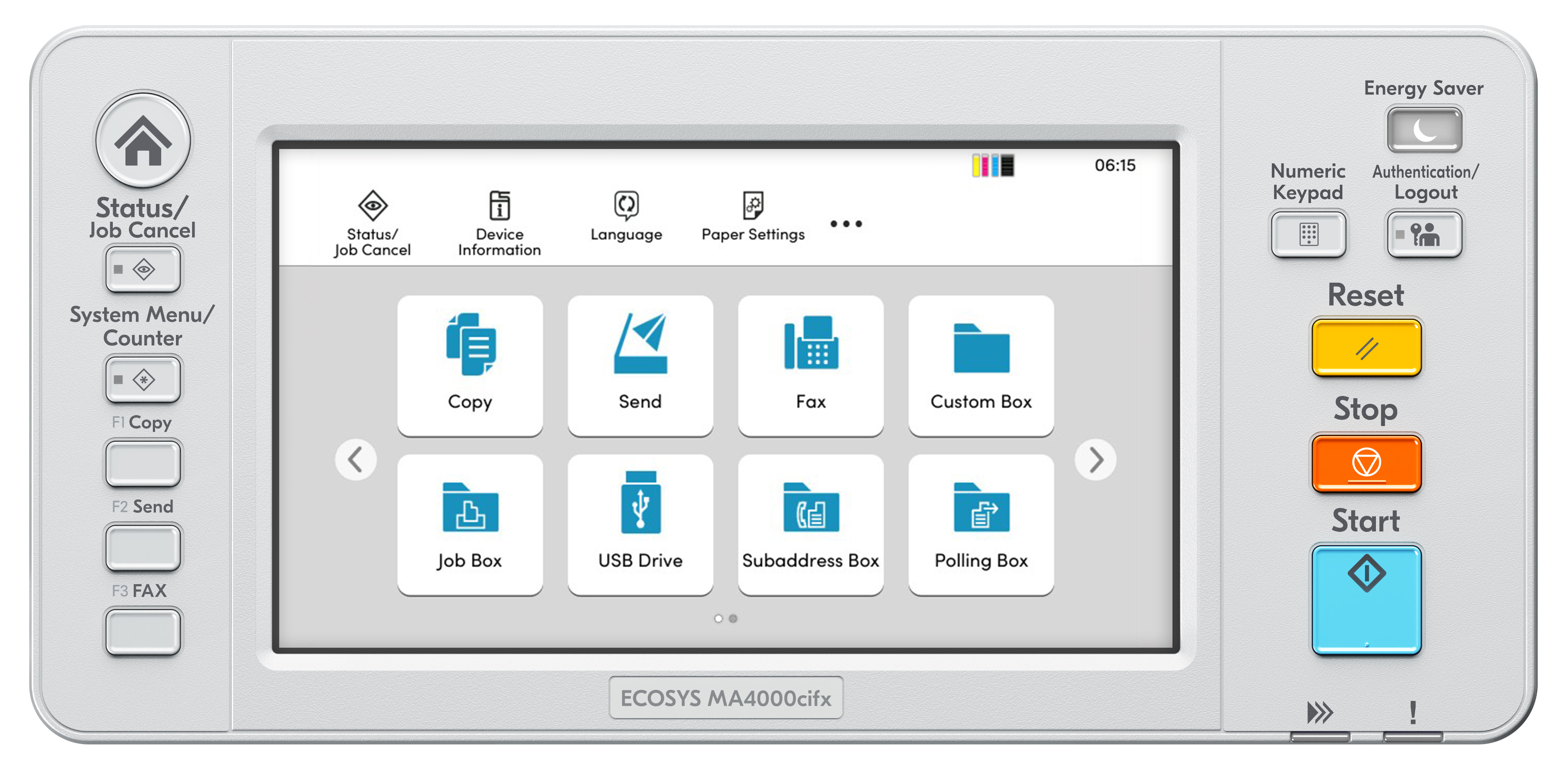 Kyocera ECOSYS MA4000CIFX A4 Farb-Multifunktionsdrucker 40 ppm Schwarz, Weiß