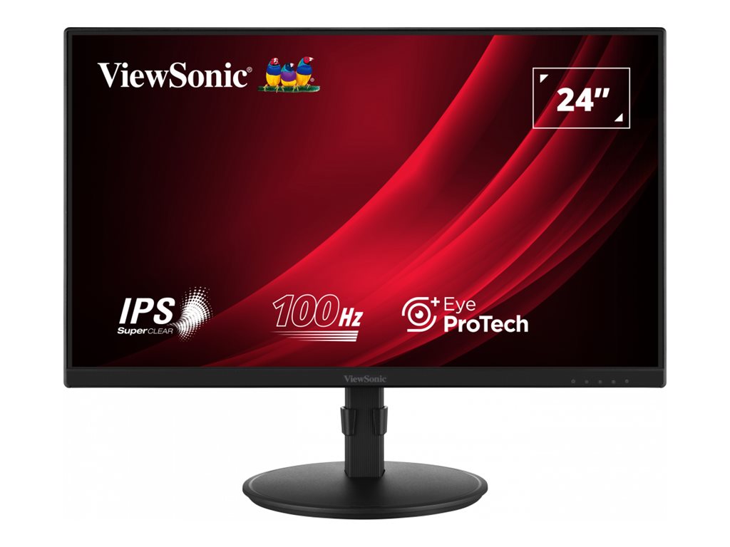 ViewSonic VG2408A-MHD - LED-Monitor - 61 cm (24") (23.8" sichtbar) - 1920 x 1080 Full HD (1080p) @ 100 Hz - IPS - 250 cd/m² - 1300:1 - 5 ms - HDMI, VGA, DisplayPort - Lautsprecher (VG2408A-MHD)