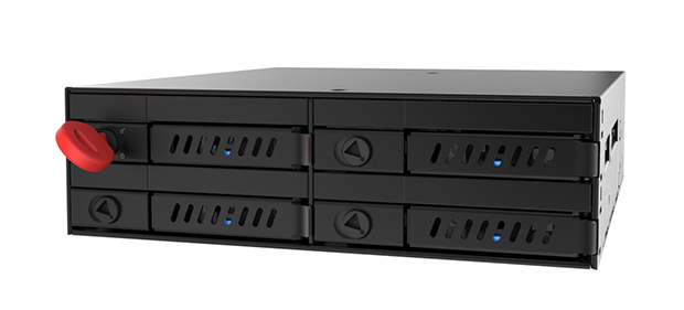 Chieftec CMR-425 Mobiles Speicher-Rack 4x 2.5" Schwarz