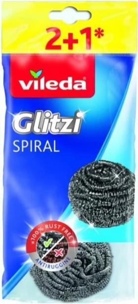 VILEDA Stahl-Topfreiniger Glitzi Spiral INOX 2+1 (160561)