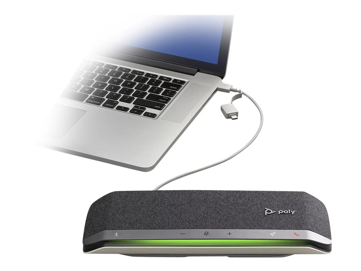 Poly Sync 40 for Microsoft Teams Freisprecheinrichtung USB-A Schwarz, Silber