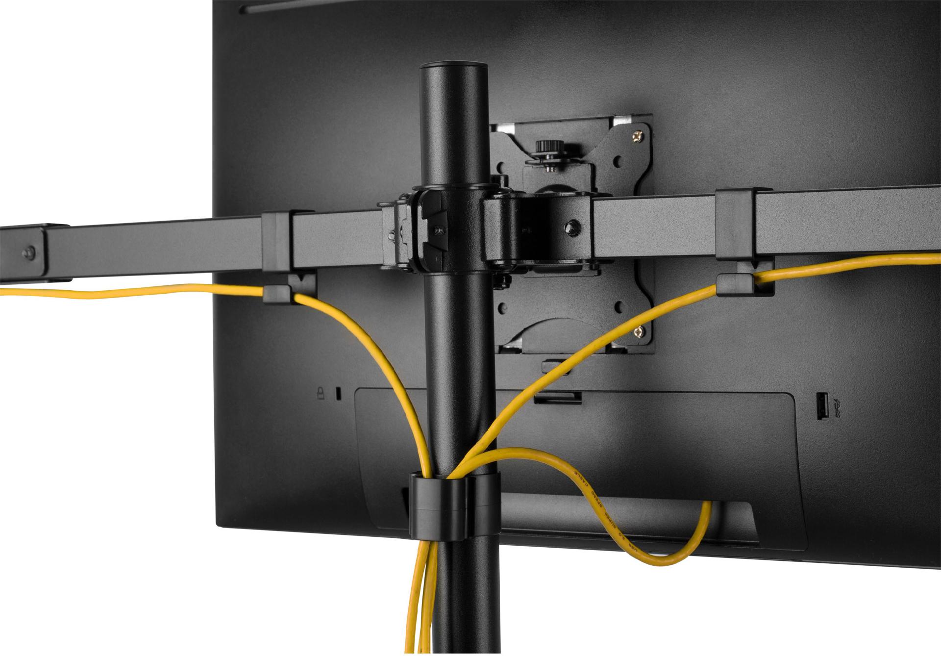 InLine Tischhalterung für 3 LCD-/LED-Displays bis 32" max. 7 kg Schwarz