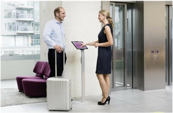 DURABLE TABLET HOLDER FLOOR Tablet-Ständer 27 x 121.5 x 27 cm Silber