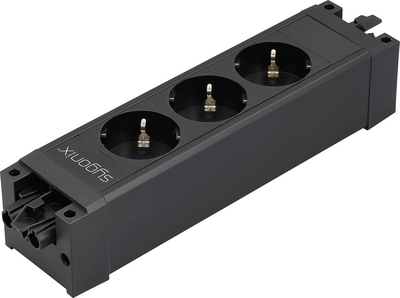 Sygonix SY-6872234 3fach Steckdosen-Modul ohne Schalter Schwarz (SY-6872234)