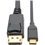 Eaton Tripp Lite Series USB-C to DisplayPort Cable, 4K @ 60Hz, Thunderbolt 3, USB Type C, USB-C, USB Type-C, 6 6ft. (U444-006-DP)