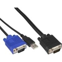 InLine® KVM Kabelsatz, USB, für 48,30cm (19") KVM Switch Länge 1,8m (60667D)