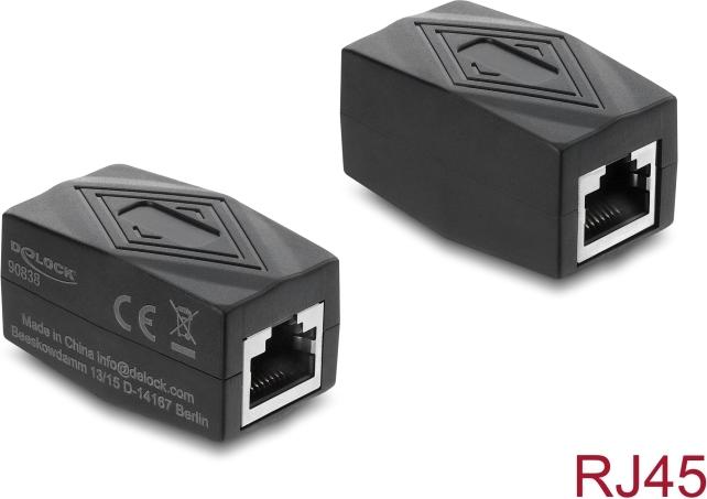 Delock Adapter Kupplung RJ45 Buchse zu Buchse Cat.6 geschirmt schwarz (90838)