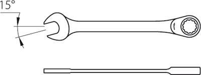 GEDORE Maulschlüssel mit Ringratsche UD-Profil 15 mm (2297132)