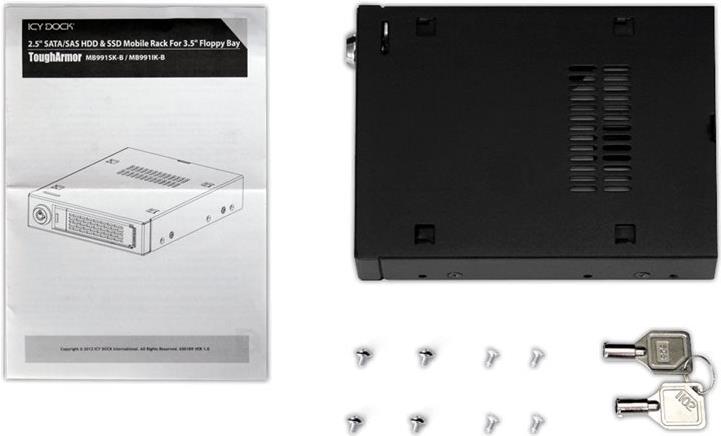 ICY DOCK ToughArmor MB991SK-B 2,5" SATA SSD/HDD Wechselrahmen Mattschwarz