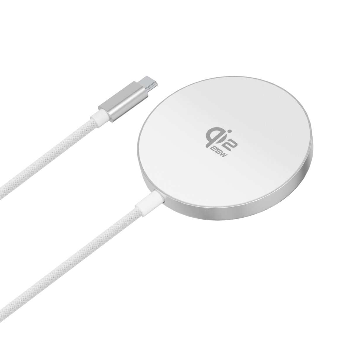 4smarts Kabelloses Ladegerät Qi2 MagSafe-kompatibel 25W 1,5m USB-C Weiß