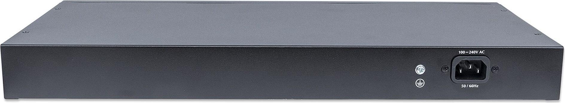 Intellinet 16-Port Gigabit Ethernet PoE+ Web-Managed Switch mit 2 SFP-Ports Schwarz
