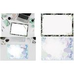 sigel Papier-Schreibunterlage Jolie "Glamorous Leaves", A3 30 Blatt, 80 g/qm, geleimt an der Unterkante & partiell an - 1 Stück (JS103)