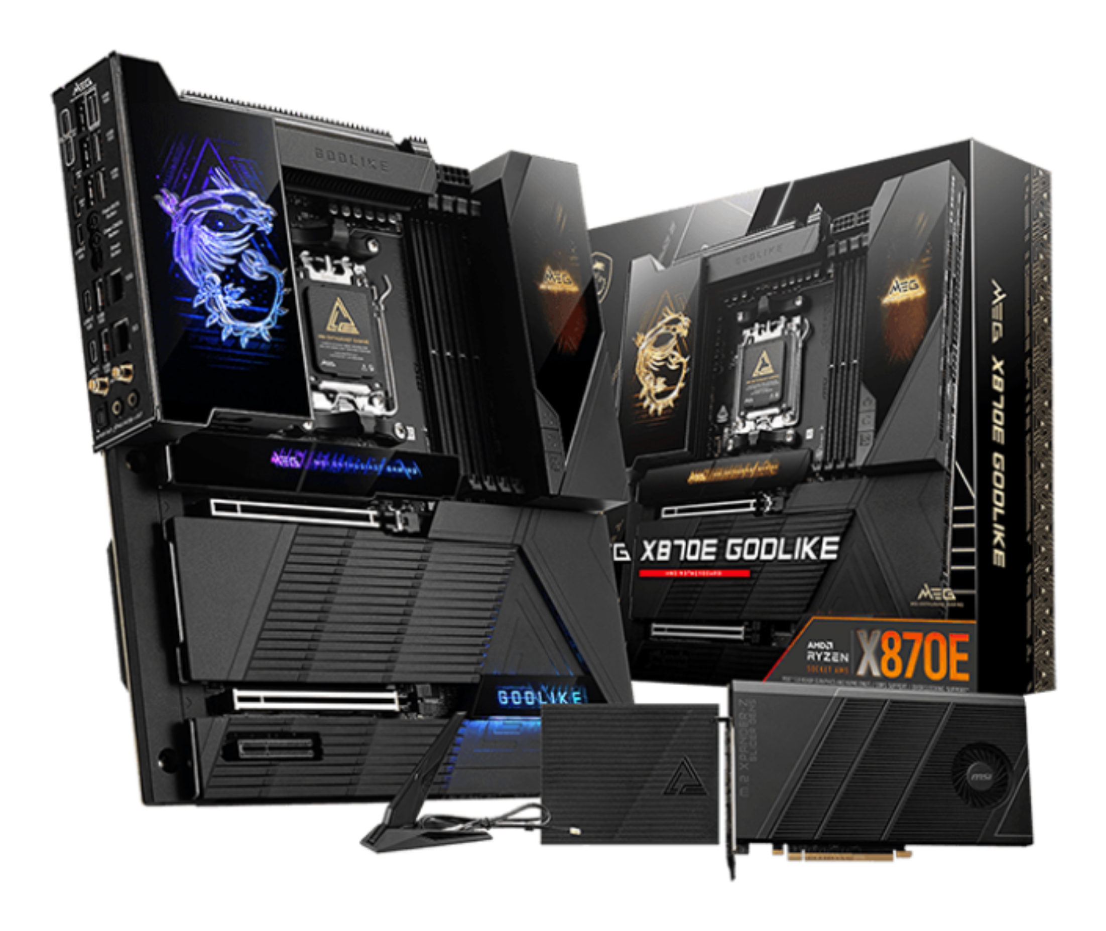MSI MEG X870E GODLIKE Mainboard E-ATX Sockel AM5 DDR5 Wi-Fi 7 10G LAN Schwarz