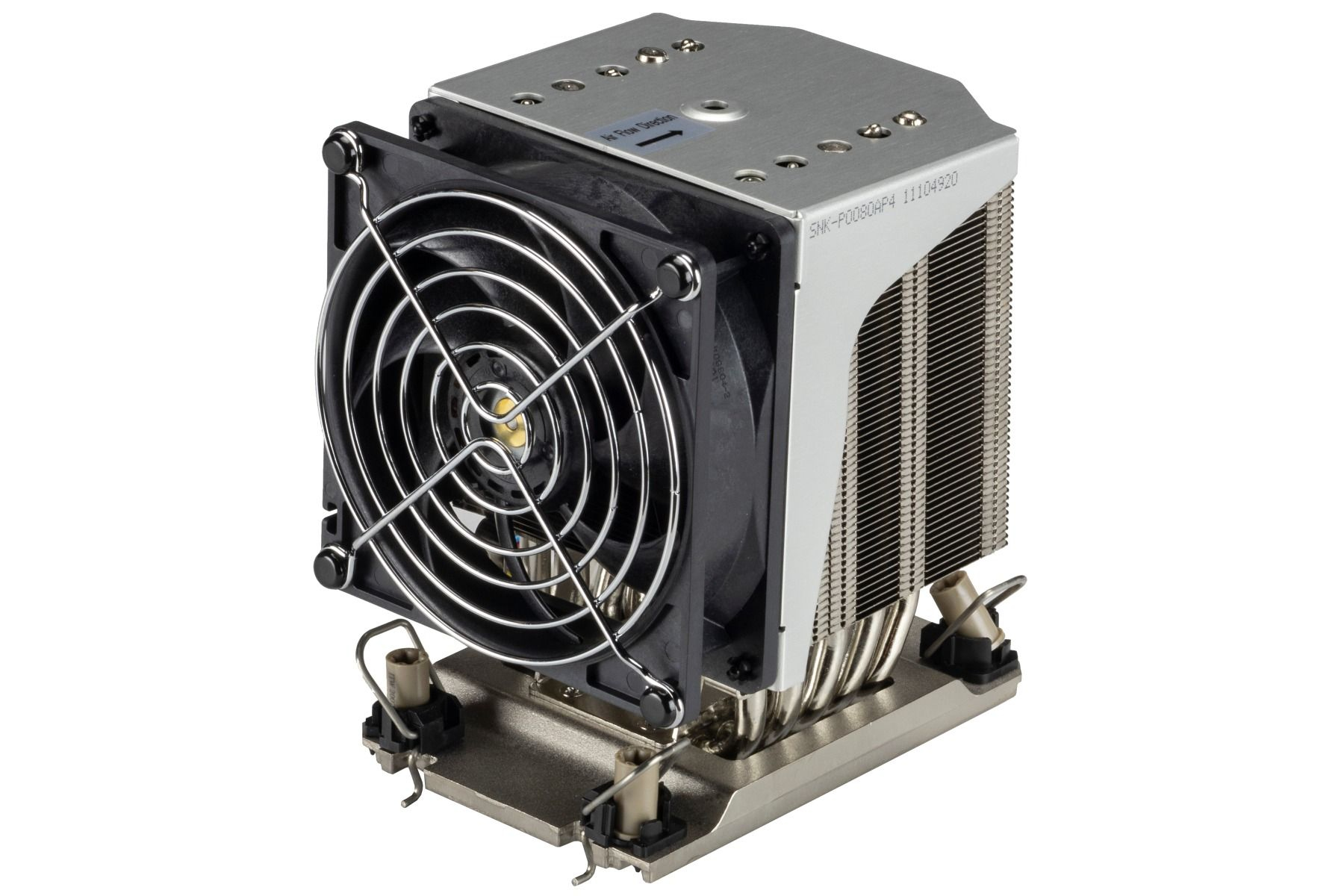 Supermicro SNK-P0080AP4 Prozessorkühler 4U LGA4189 Schwarz, Edelstahl