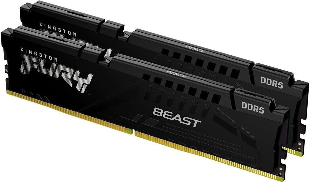 Kingston FURY Beast DDR5 RAM-Kit 16 GB (2x8 GB) 6000 MHz CL30 DIMM 288-Pin Schwarz (KF560C30BBEK2-16) (geöffnet)