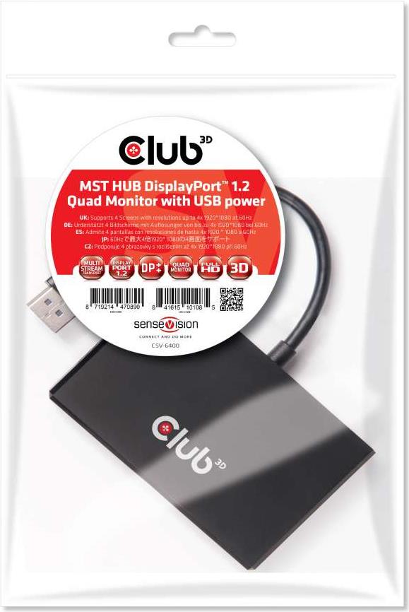 Club 3D SenseVision Multi Stream Transport (MST) Hub CSV-6400 (CSV-6400)
