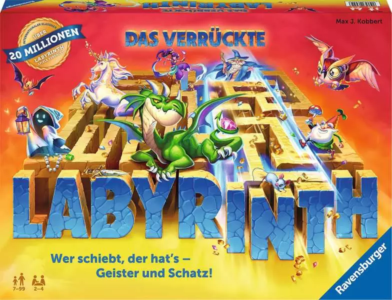 Ravensburger 26955 Das verrückte Labyrinth Brettspiel für 2-4 Spieler ab 7 Jahren