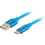 Lanberg CA-USBO-22CU-0010-BL USB Kabel 1 m USB 2.0 USB C USB A Blau (CA-USBO-22CU-0010-BL)