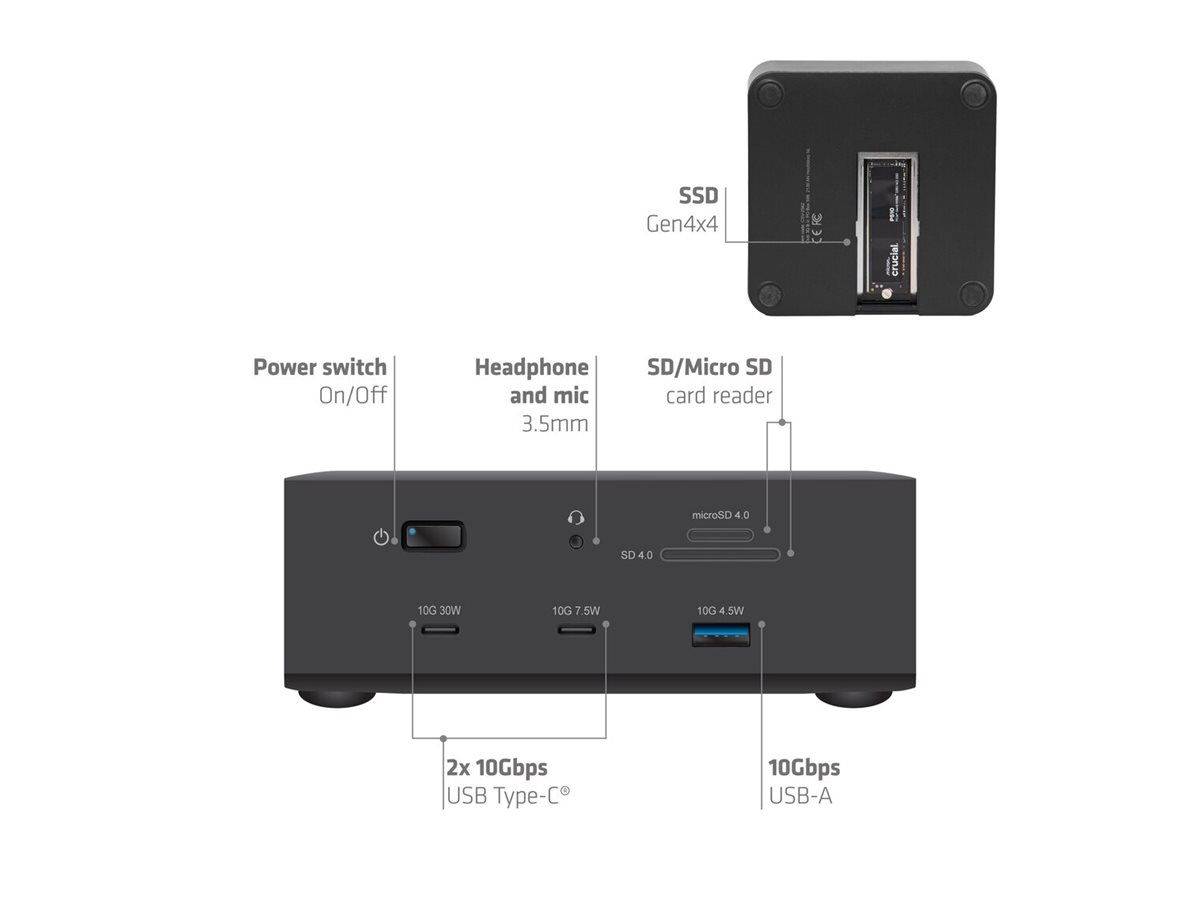Club 3D CSV-2562 Thunderbolt 5 13-in-1 Dockingstation Schwarz