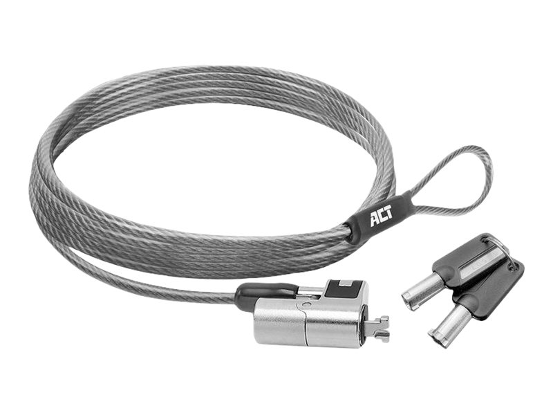 ACT AC9030 Sicherheitskabelschloss 2 m Metallisch