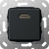 GIRA Einsatz HDMI 567010 2.0a+ HDR 1fach Kab schwarz matt (567010)
