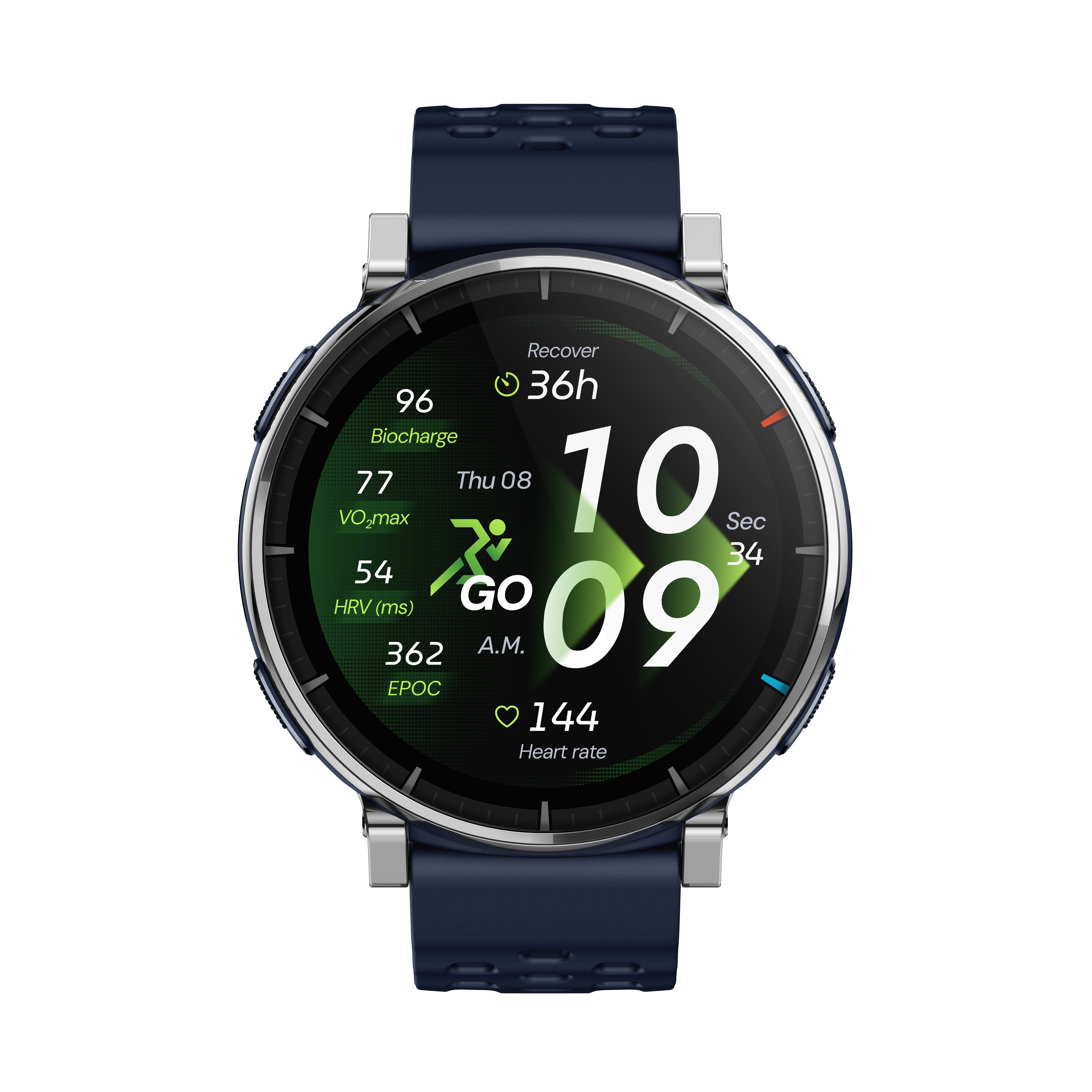 Amazfit Active 3 Premium Smartwatch 1,32" AMOLED 4 GB GPS NFC Bluetooth 5.3 Atlasblau