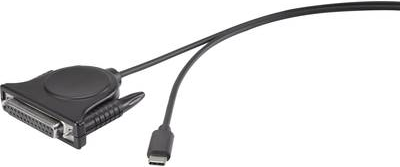 Renkforce RF-3385682 Kabelschnittstellen-/Gender-Adapter D-Sub 25-pin USB-C Schwarz (RF-3385682)