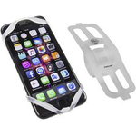 FISCHER Fahrrad-Smartphonehalter Silikon, weiß aus Silikon, passend für alle gängigen Smartphones bis - 1 Stück (86274)