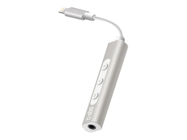 SBS Lightning auf 3,5 mm Kopfhöreradapter 15 cm Weiß