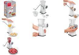 metaltex Fleischwolf Tartare, Kunstoff/Edelstahl, weiß 2 Einsätze zum Zerkleinern von Fleisch, Nüssen und Gemüse - 1 Stück (251722084)