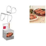 metaltex Rouladenklammer, Edelstahl, 4er Set spülmaschinengeeignet, Maße: (B)63 x (T)110 x (H)63 mm - 1 Stück (200450010)